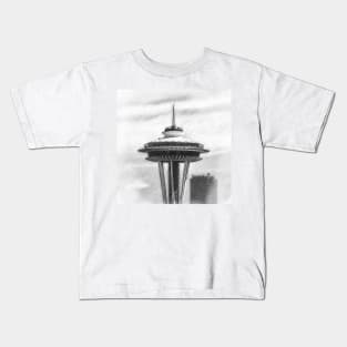 Space Needle Sketched Kids T-Shirt